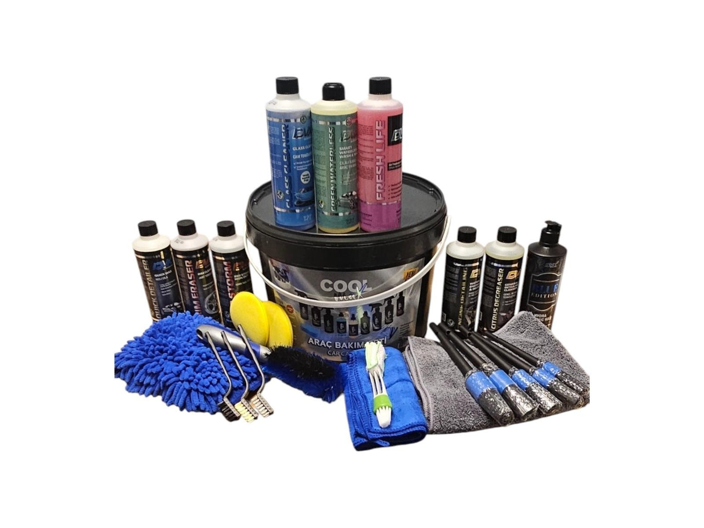 Autowaschset Autoreinigungsset Pro Eimer Felgen Reifen Auto Shampoo Duft 25 tlg