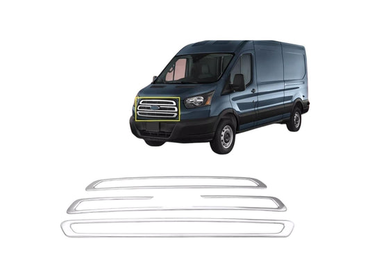 Kühlergrill Leisten für Ford Transit 2014-2019 5 tlg Grillleisten Edelstahl