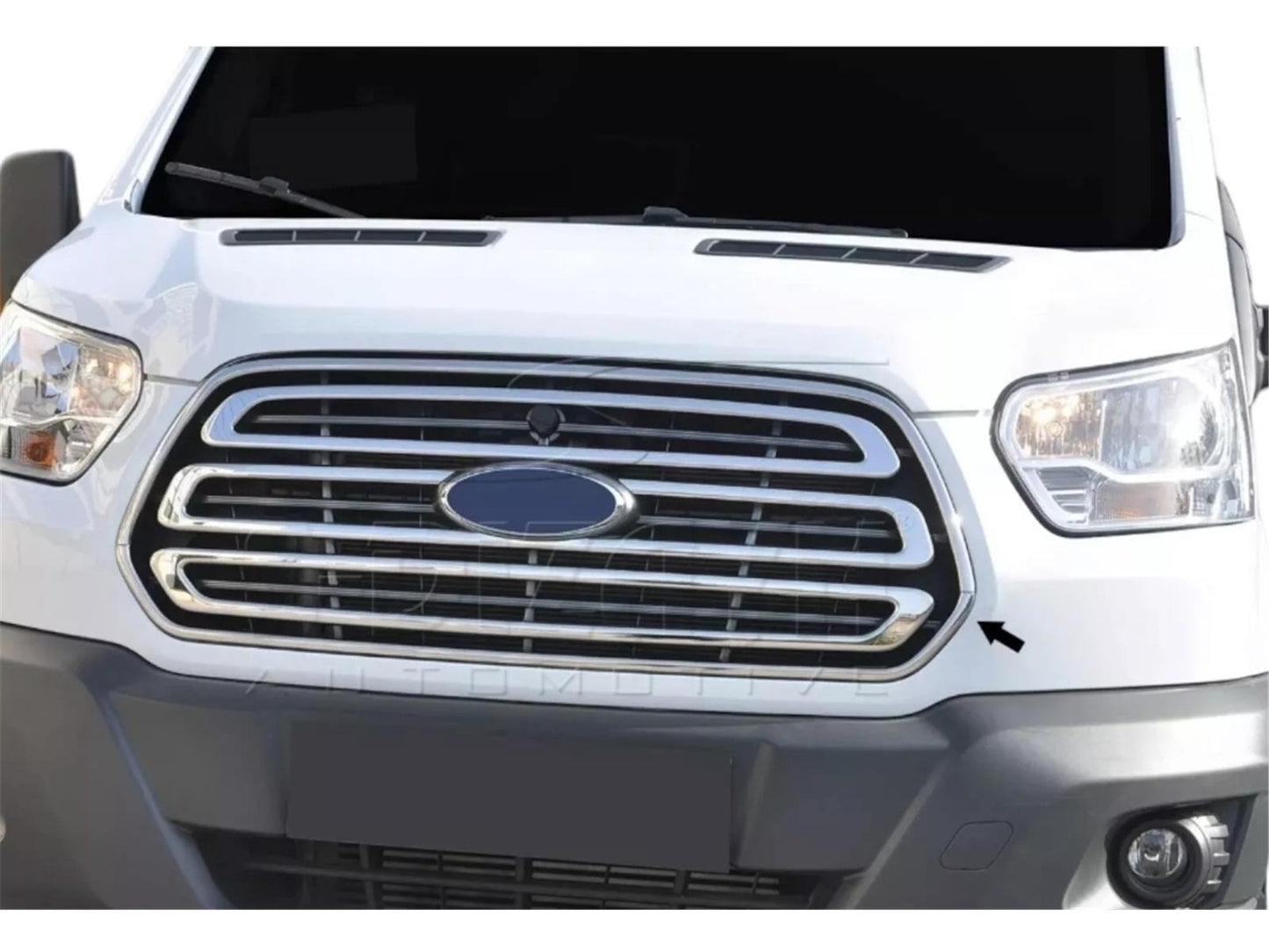 Kühlergrill Leisten für Ford Transit 2014-2019 5 tlg Grillleisten Edelstahl
