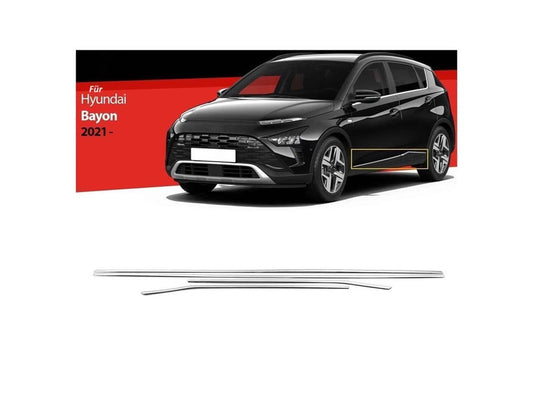 Türleisten Edelstahl Zierleisten Türschutz für Hyundai Bayon ab 2021 4 tlg