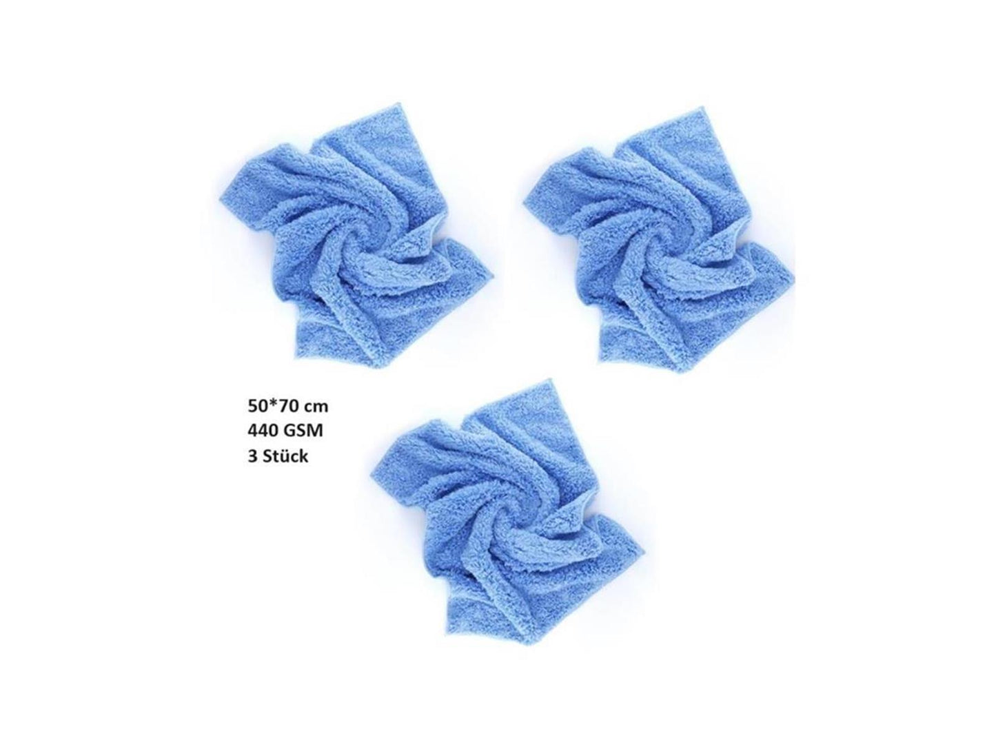 3 X Mikrofasertuch 440 G 50*70 Mikrofiber Poliertuch Trockentuch Cleaning Towel