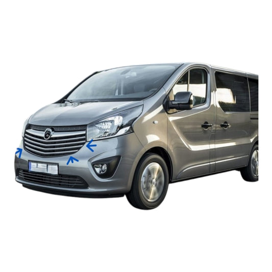 Kühlergrill Leisten für Opel Vivaro B 2014-2018 4 tlg X82 Edelstahl Grillleisten