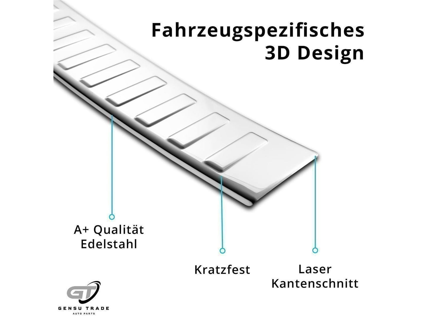 Ladekantenschutz für Audi Q2 2016-2020 Stoßstangenschutz Edelstahl Schutzleiste