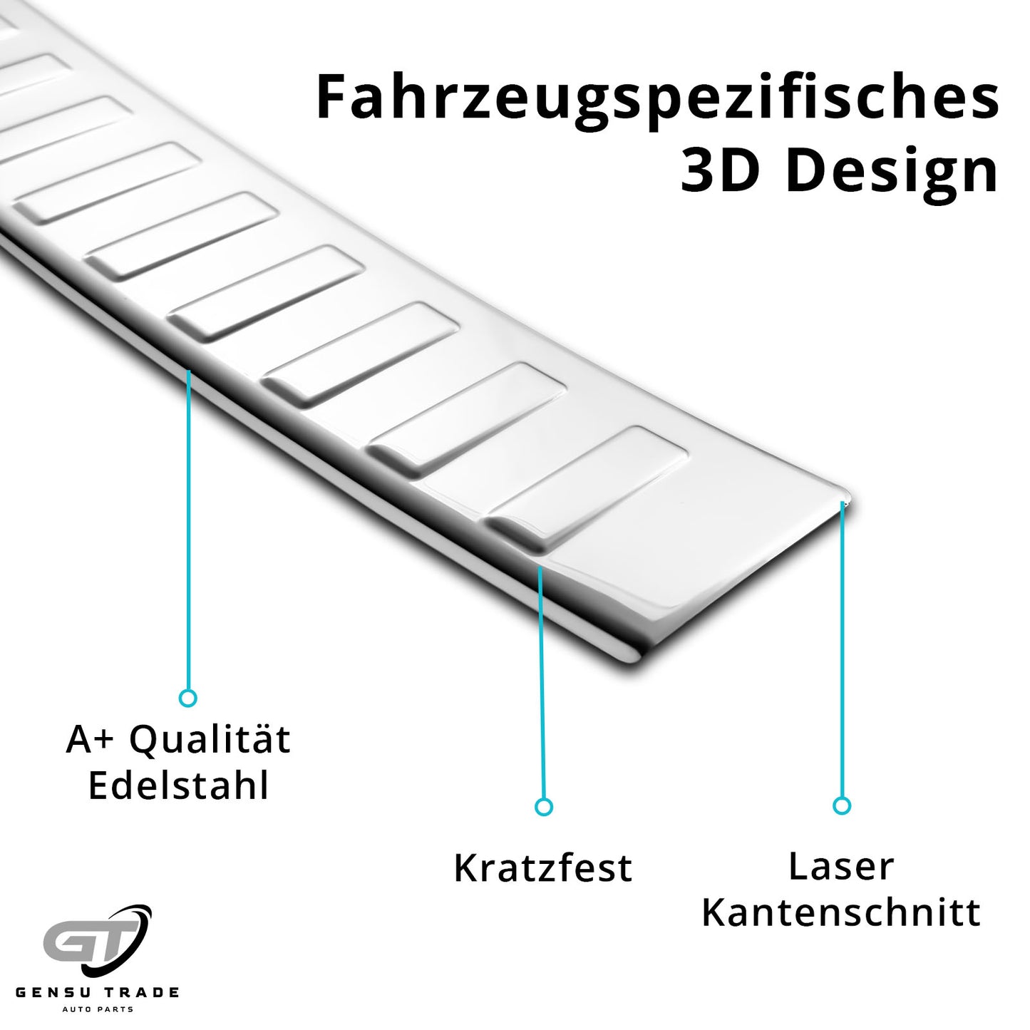 Ladekantenschutz für Seat Alhambra MK2 2010-2020 Stoßstangenschutz Edelstahl