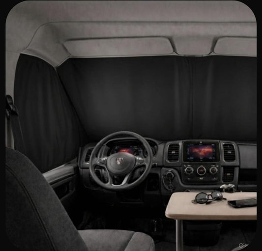 Frontscheibe Vorhänge für VW T5 T6 Transporter Caravelle Vito Gardinen Schwarz
