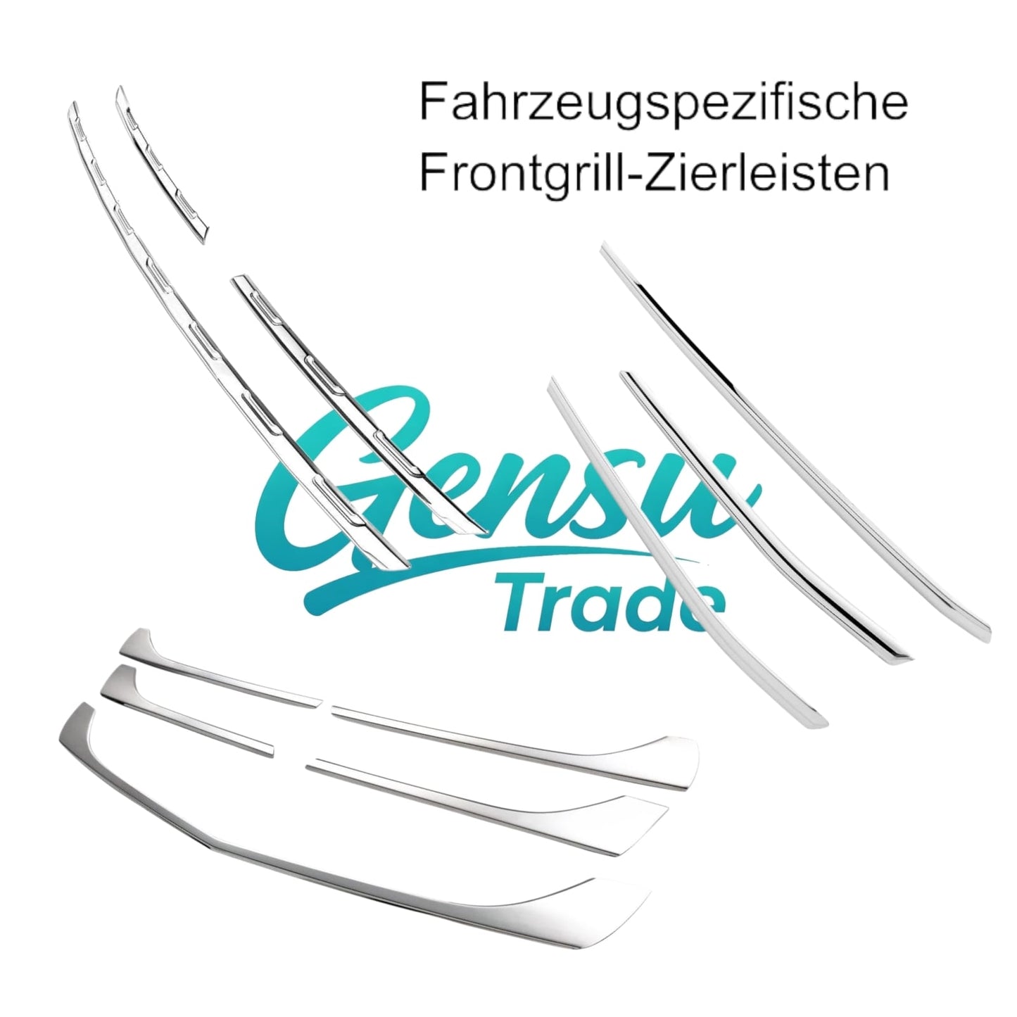 Kühlergrill Leisten für Ford Transit 2014-2019 5 tlg Grillleisten Edelstahl