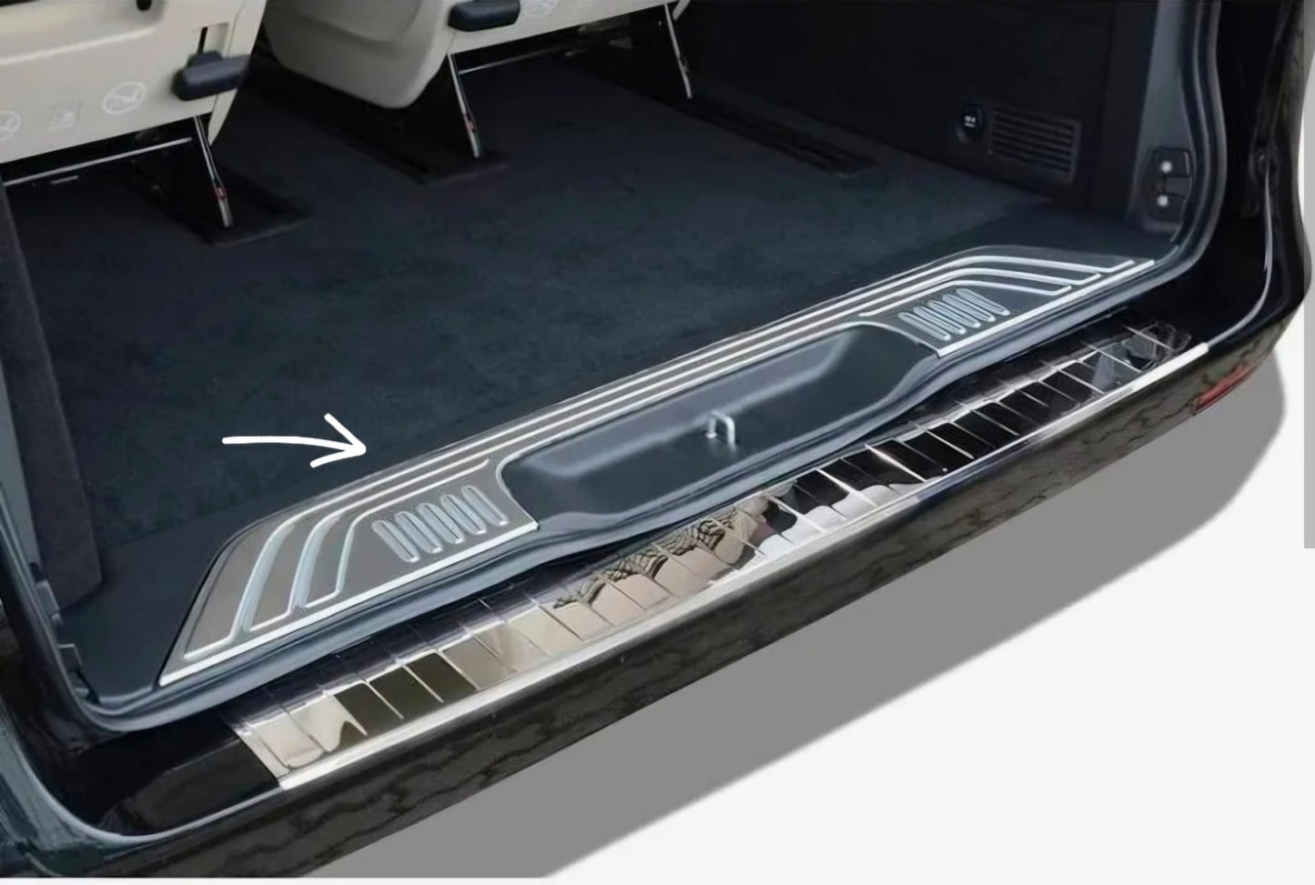 Ladekantenschutz Inen für Mercedes Vito W447 ab 2014 Stoßstangenschutz Edelstahl