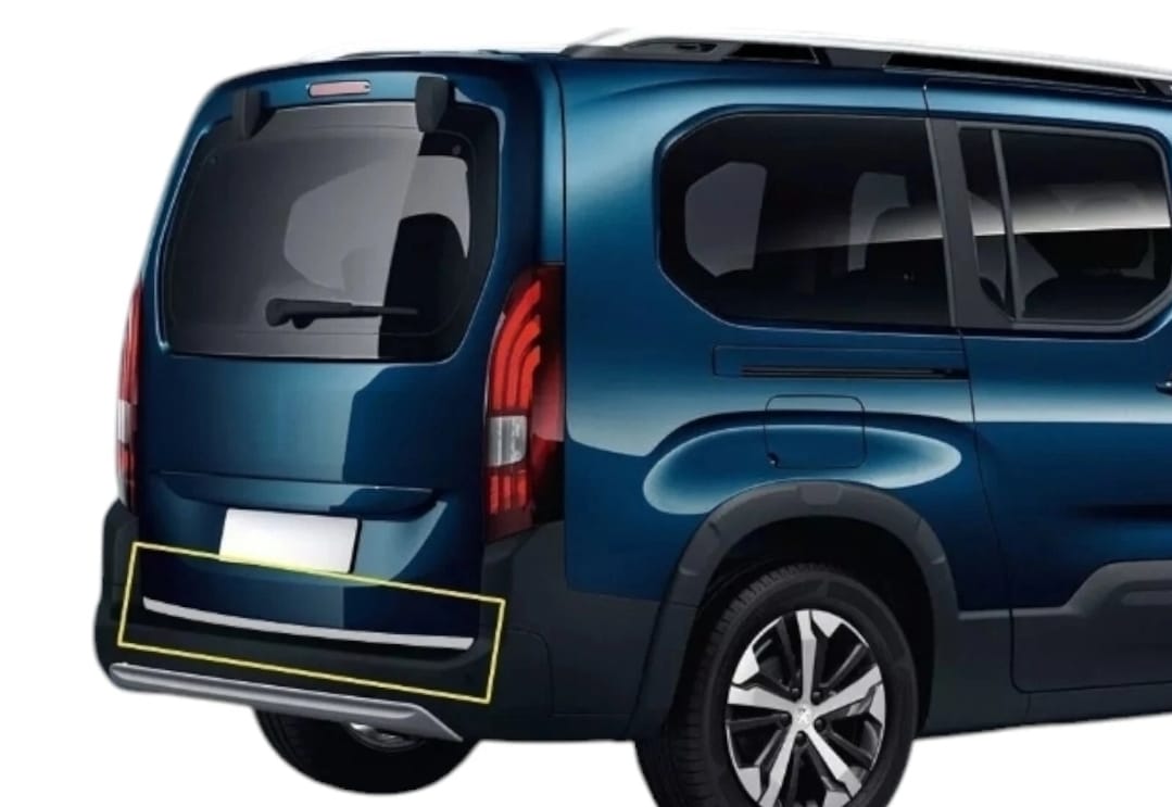 Kofferraumleiste Heckklappenleiste für Peugeot Rifter ab 2019 Edelstahl Chrom