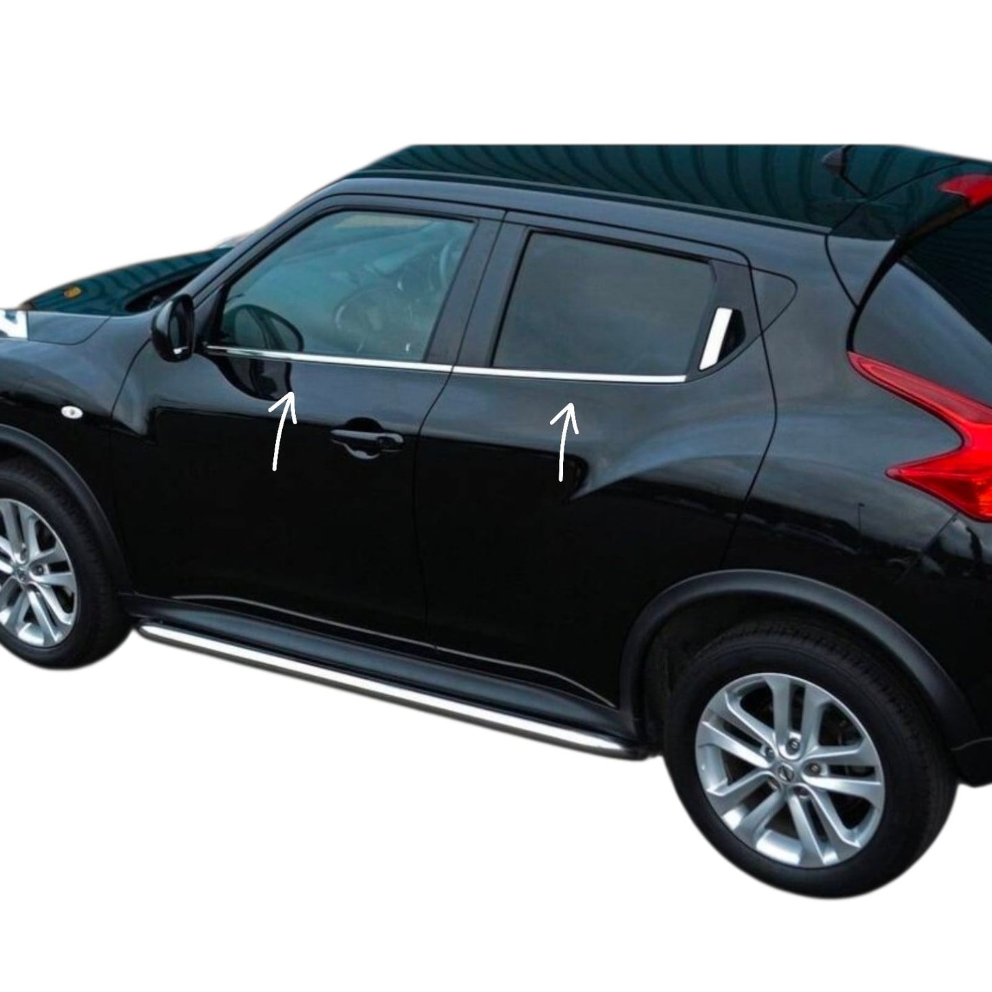 Fensterleisten für Nissan Juke 2010-2018 4 tlg Chrom Edelstahl Zierleisten