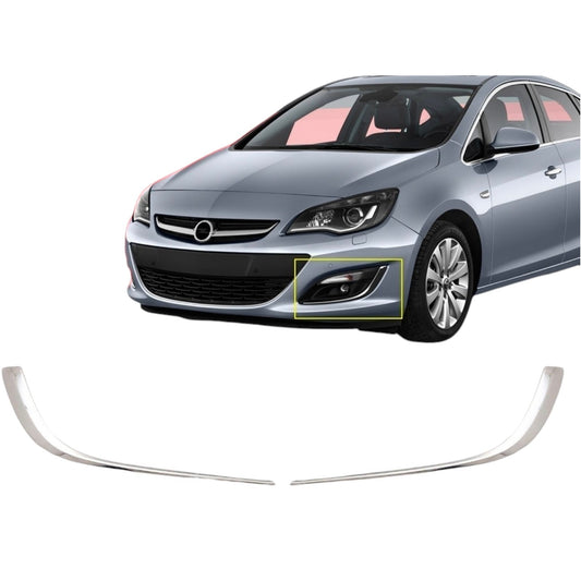 Nebelscheinwerfer Leisten für Opel Astra J Zierleisten Edelstahl 2010-2016