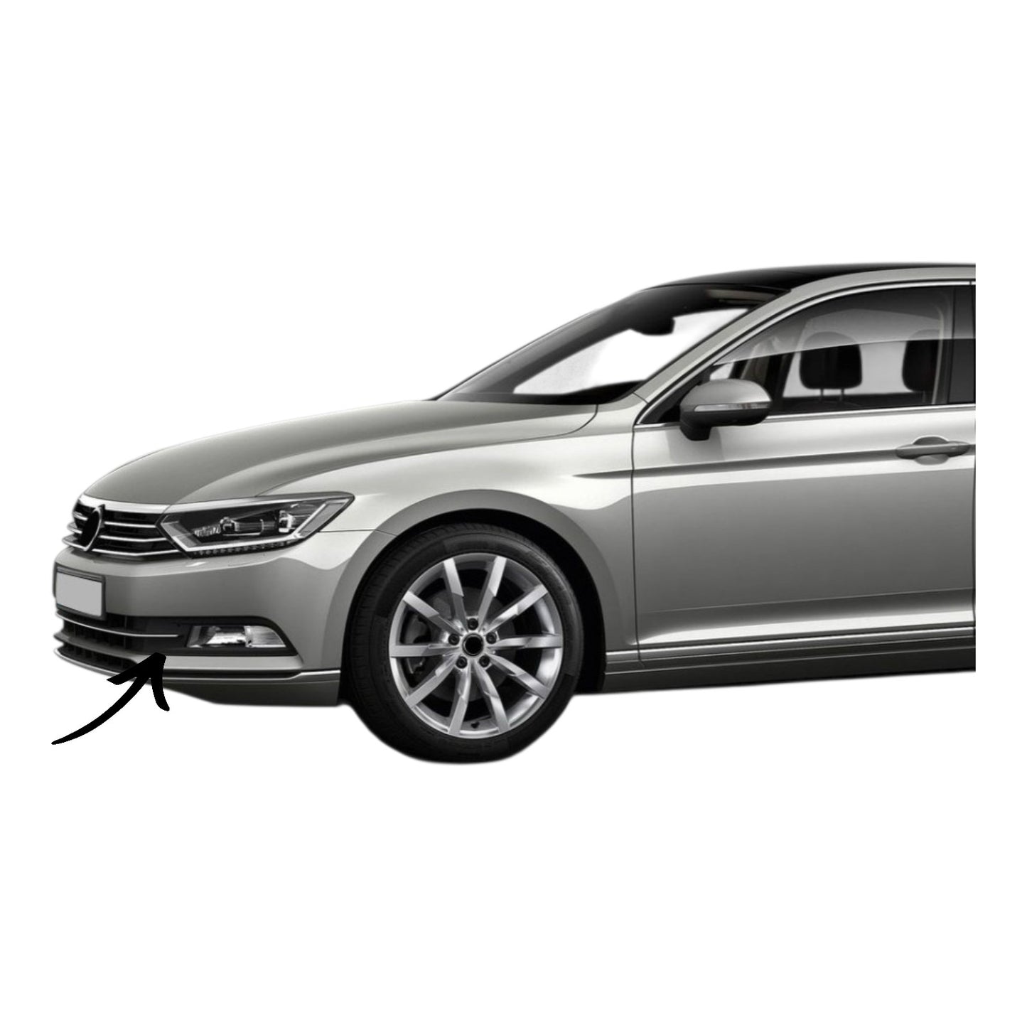 Stoßstangenleiste für VW Passat B8 Kühlergrill Leiste Edelstahl Zierleiste 15-19