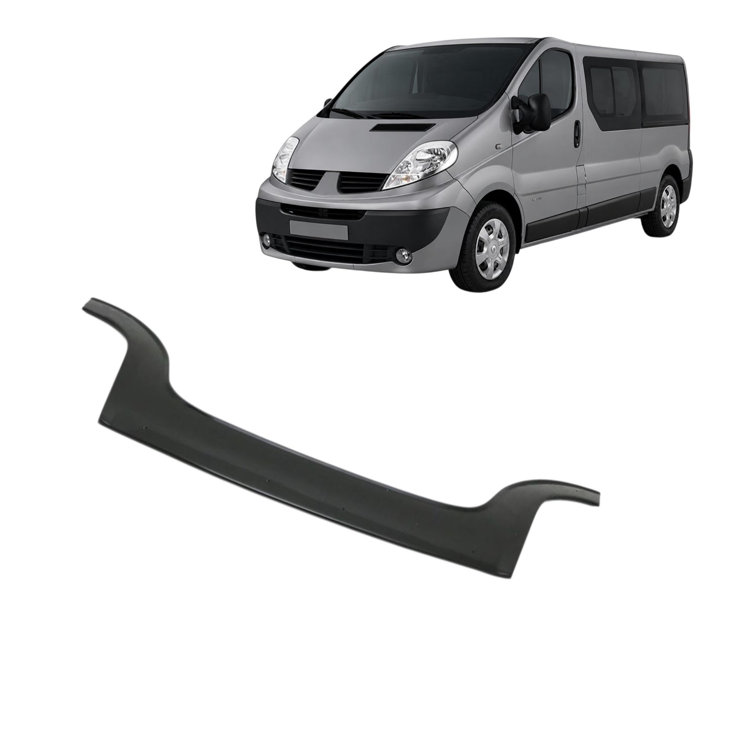 Motorhauben Windabweiser für Renault Trafic Steinschlagschutz Schwarz 2001-2014