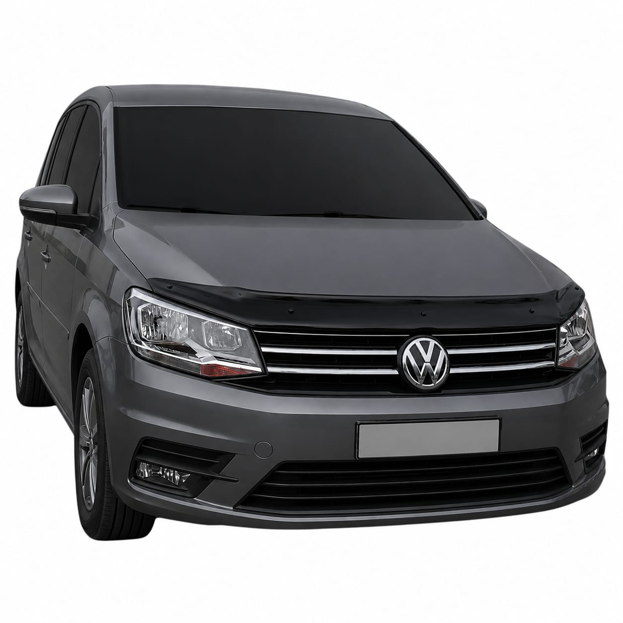 Motorhauben Windabweiser für VW Caddy Steinschlagschutz Schwarz 2015-2019