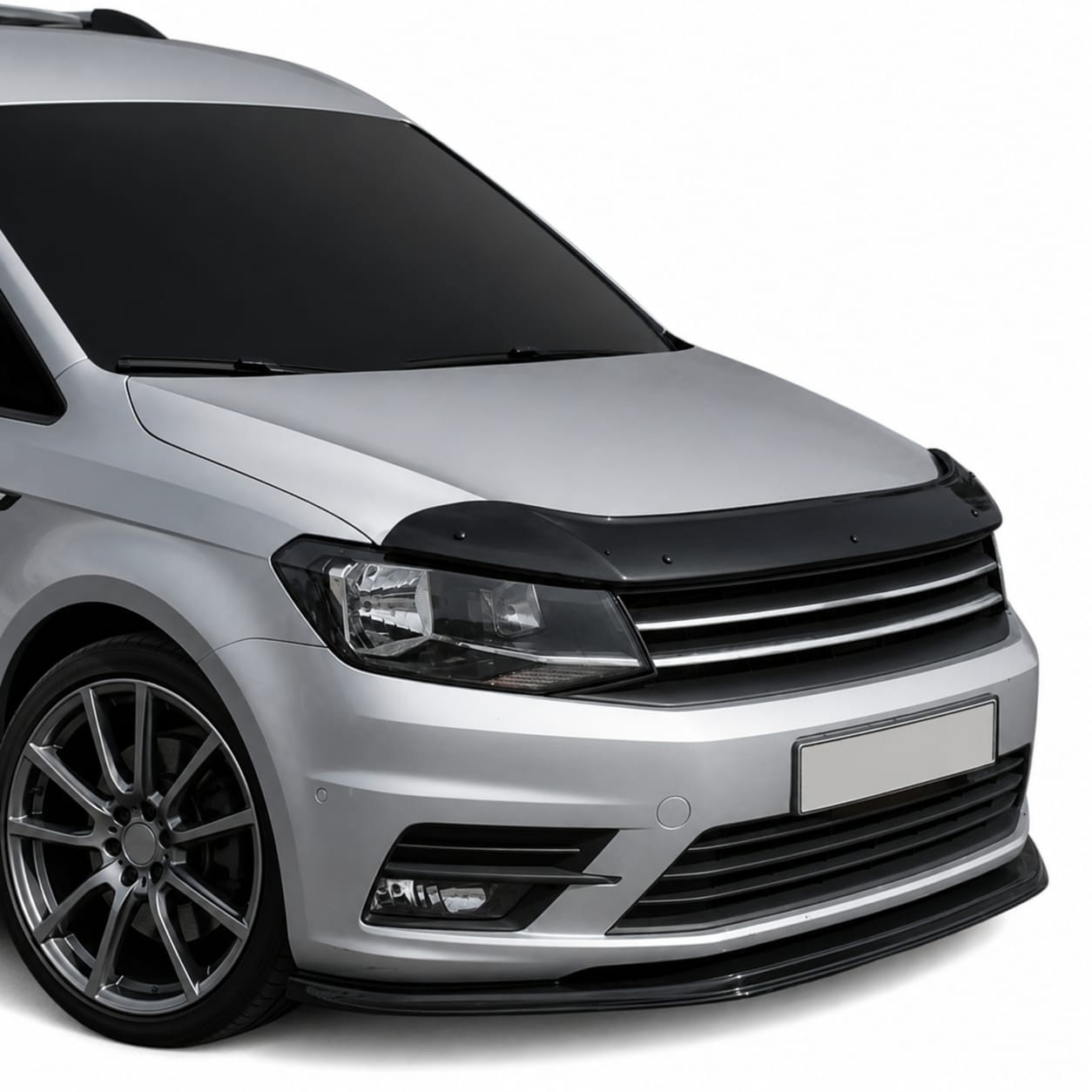 Motorhauben Windabweiser für VW Caddy Steinschlagschutz Schwarz 2015-2019