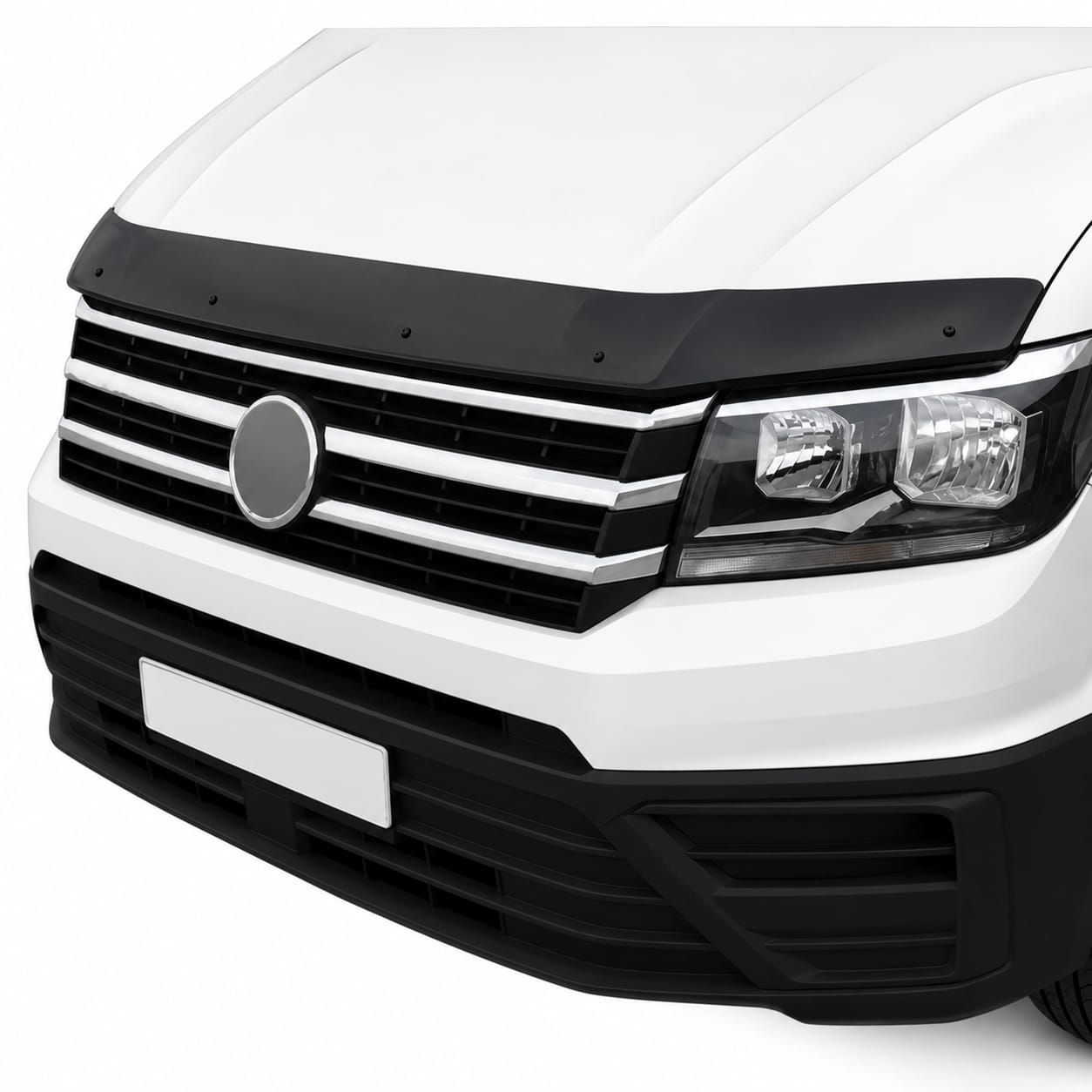 Motorhauben Windabweiser für VW Crafter Steinschlagschutz Schwarz 2018-2024