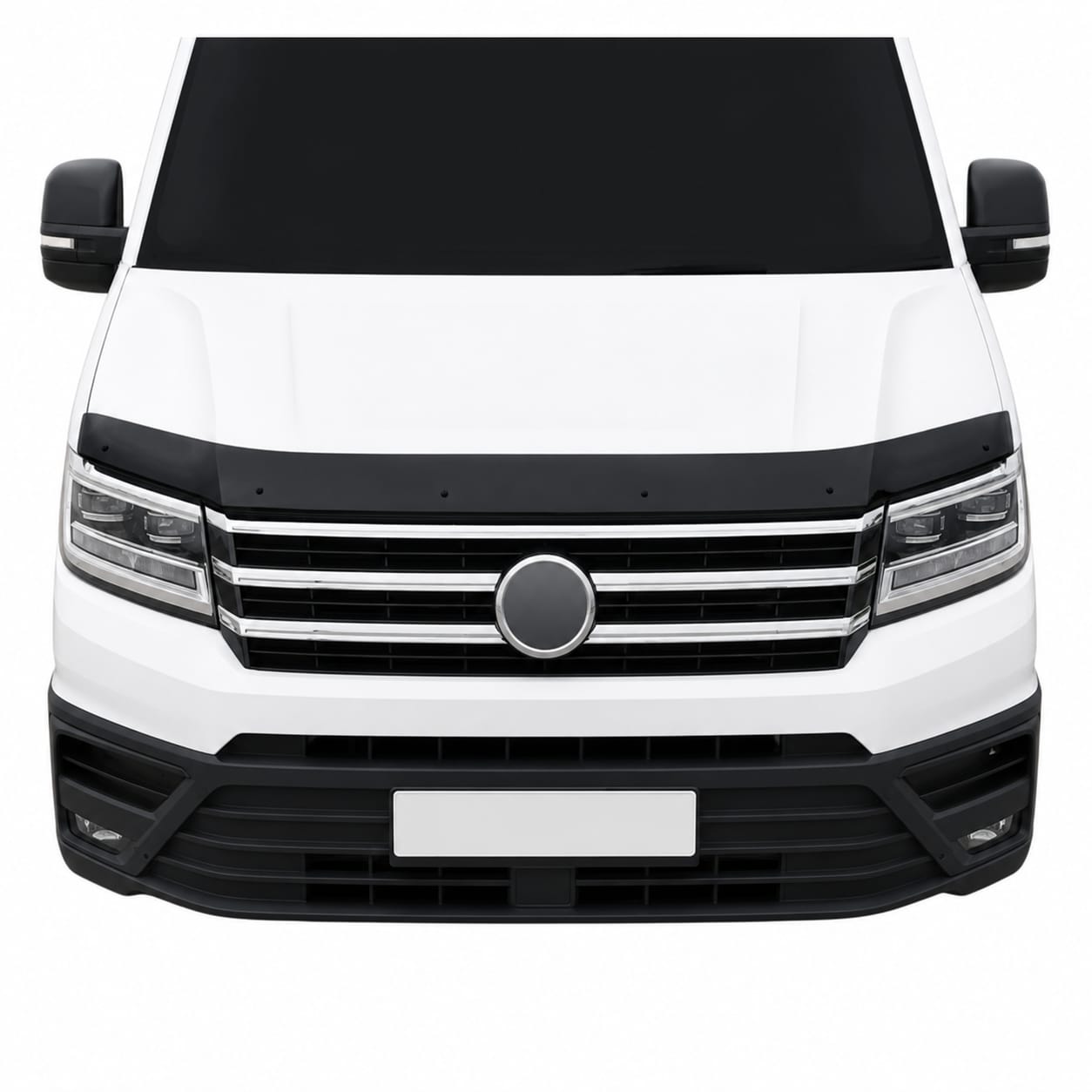 Motorhauben Windabweiser für VW Crafter Steinschlagschutz Schwarz 2018-2024