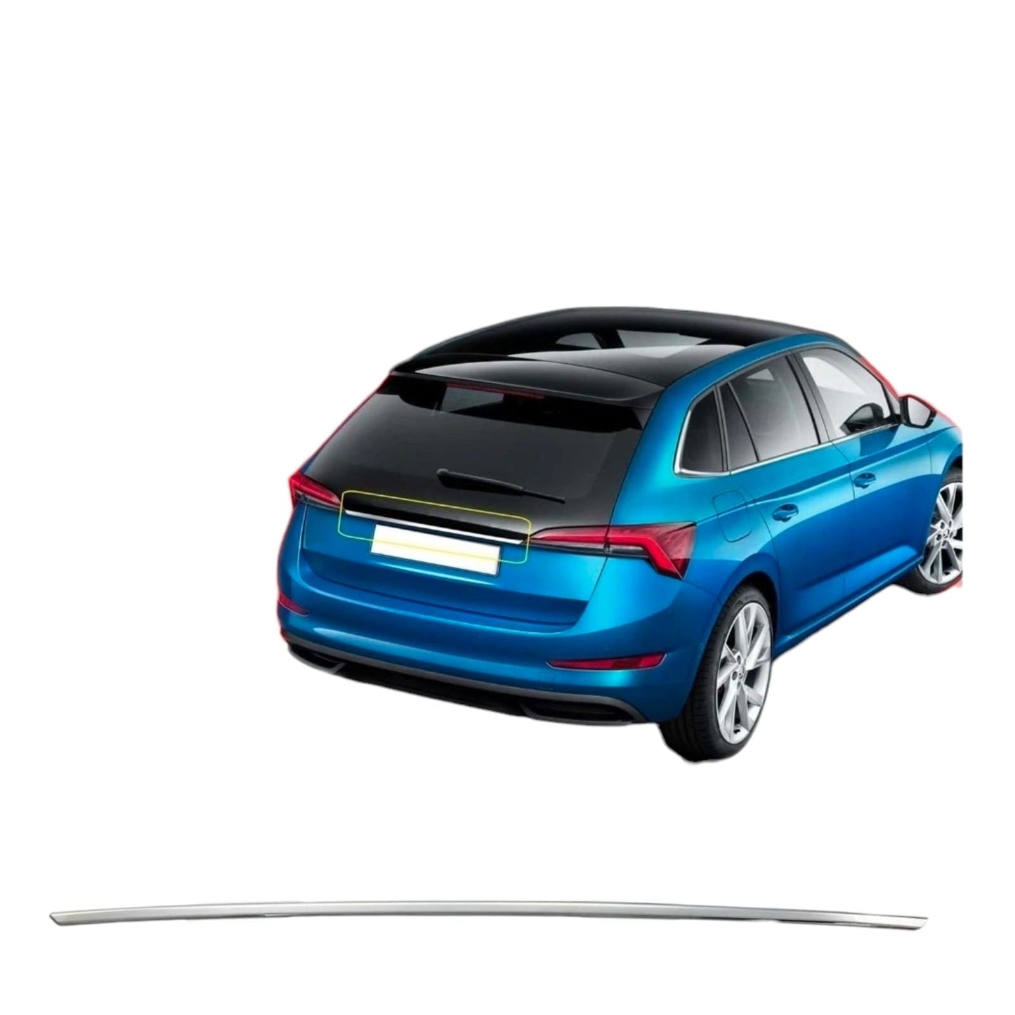Kofferraumleiste Heckklappenleiste Edelstahl für Skoda Scala ab 2019 Chrom