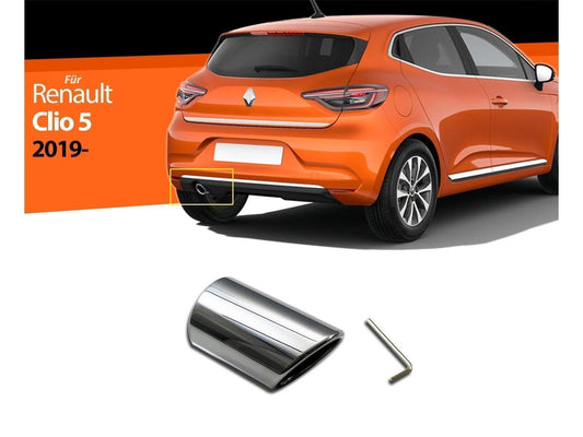 Endrohr Auspuffblende Edelstahl Chrom für Renault Clio 5 HB ab 2019
